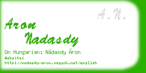 aron nadasdy business card